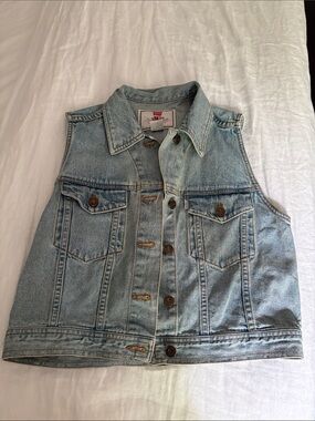 1970’s authentic  Levi's Light Blue Denim Vest with Button Front